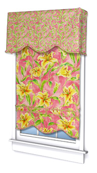 custom laminated shade pink floral