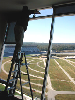 atlanta motor speedway motorized shade installation